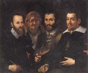 Francesco Vanni Self-Portrait with Parents and Half-brother oil